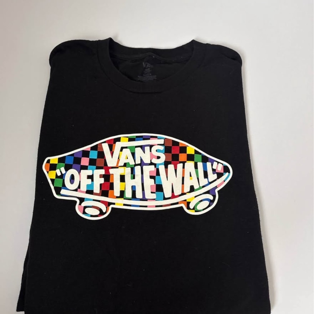 Vans Men’s Black Off The Wall T-shirt Size large